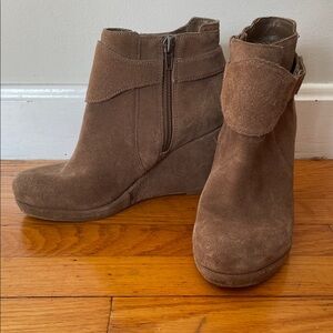 Tan Suede Wedges